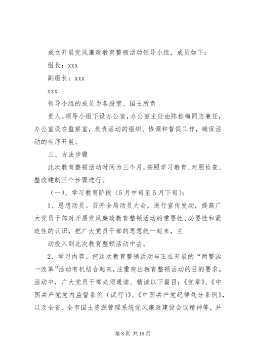 党风廉政建设集中教育活动实施方案.docx