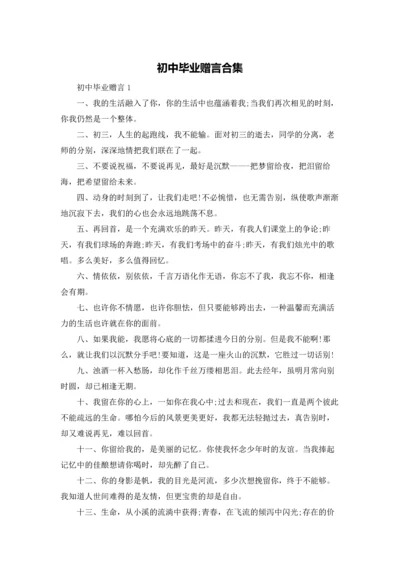 初中毕业赠言合集.docx