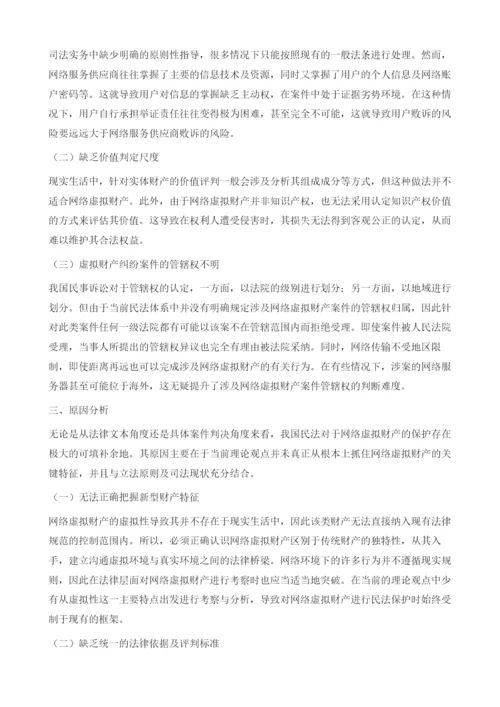 网络虚拟财产民法保护的困境及原因分析.docx