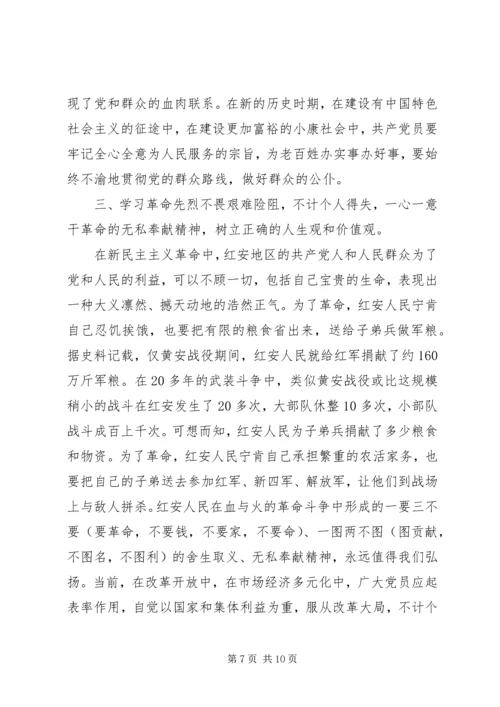 学习红安精神永葆党员先进性心得体会范文.docx