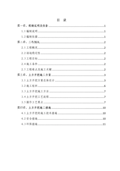 大体积土方开挖综合标准施工专业方案.docx