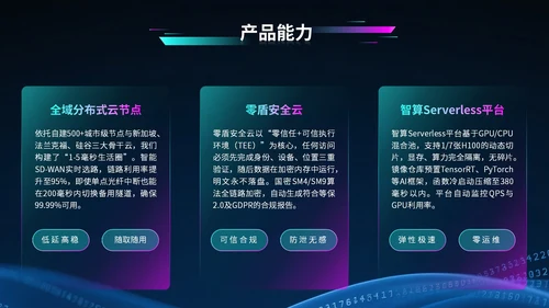 蓝紫色科技风科技公司行业展会PPT模版