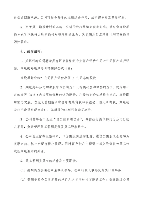 民营股份公司股权激励方案.docx