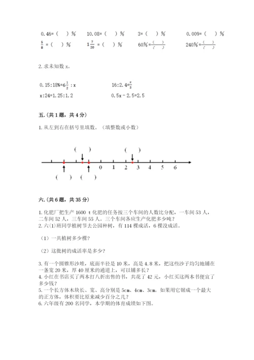 六年级毕业班数学期末考试试卷附参考答案（能力提升）.docx