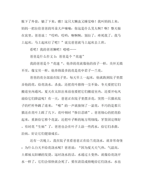 爸爸是什么作文