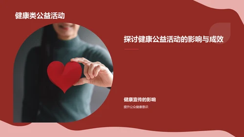 红色简约风公益活动PPT模板
