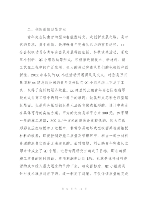 青年突击队协会创新创效活动总结.docx