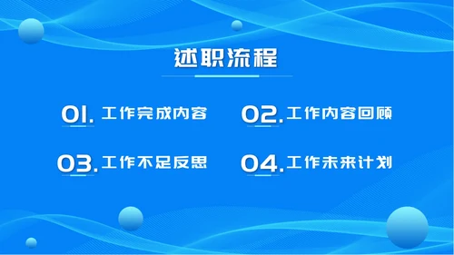 蓝色商务述职报告ppt模板