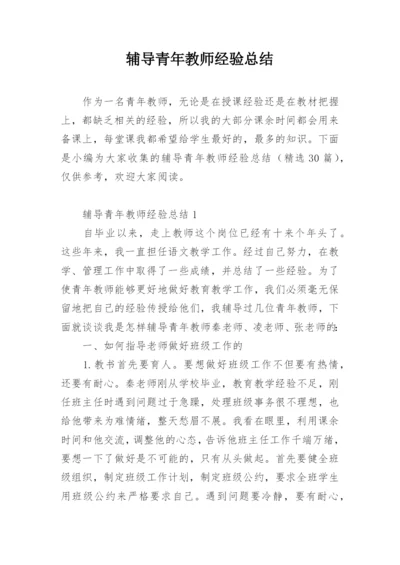 辅导青年教师经验总结.docx