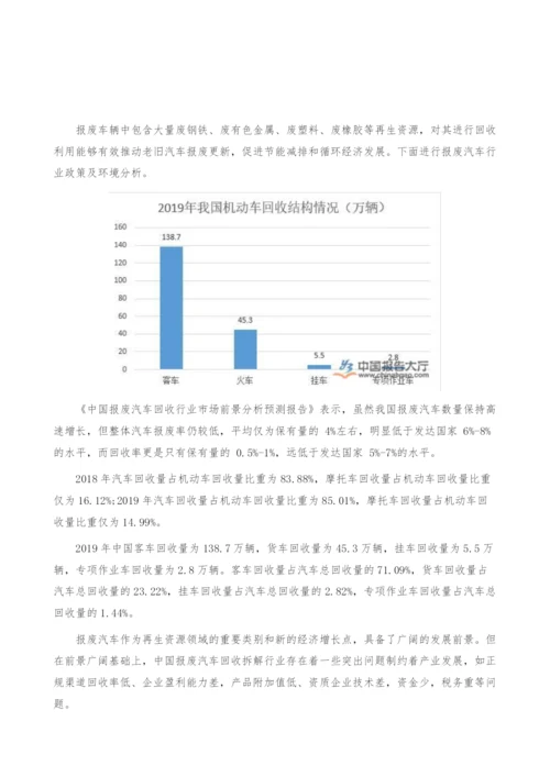 报废汽车行业政策及环境分析-产业报告.docx