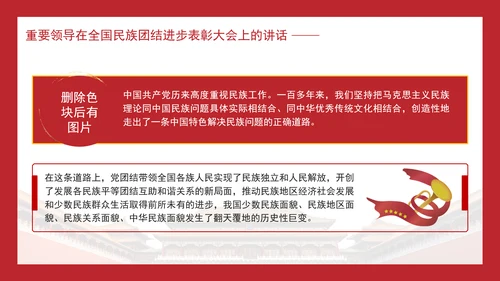在全国民族团结进步表彰大会上的讲话内容学习PPT课件