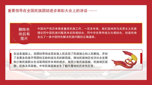 在全国民族团结进步表彰大会上的讲话内容学习PPT课件