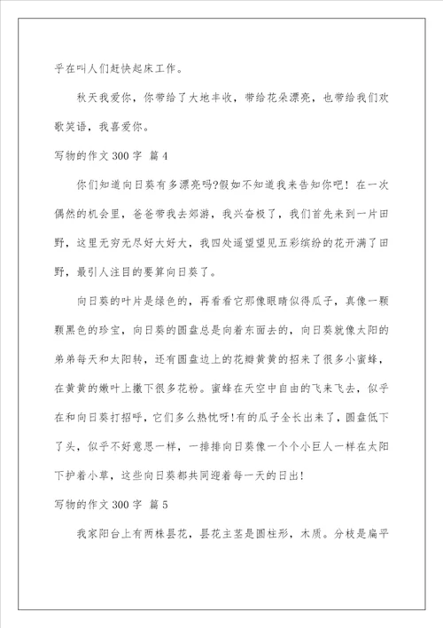 2022写物的作文300字94