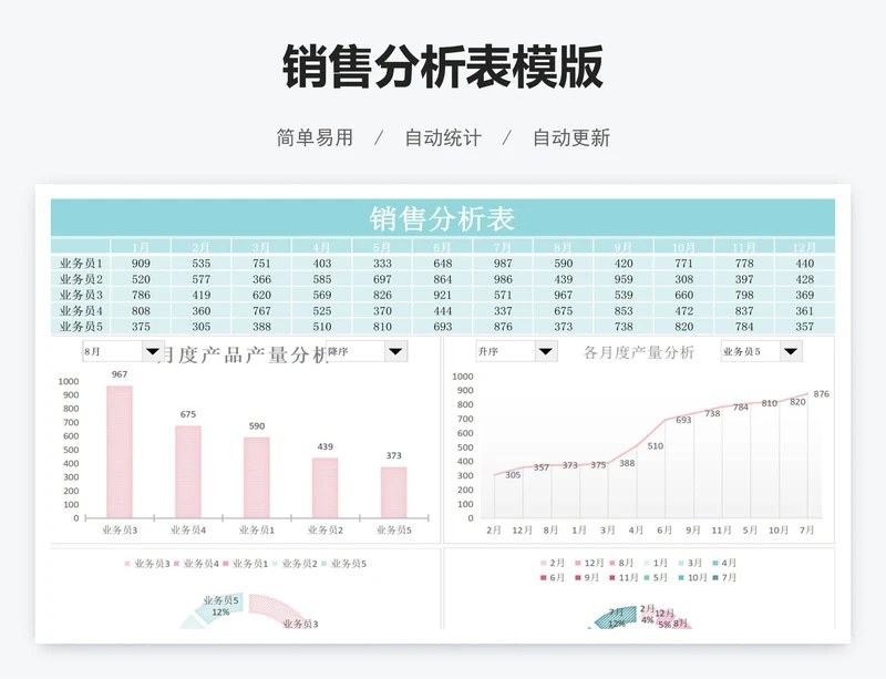 销售分析表模版