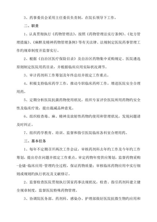 医院相关药事管理新版制度.docx