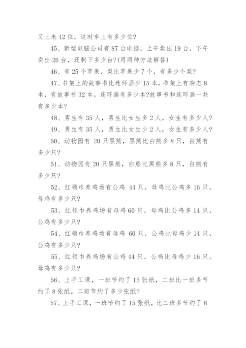二年级下册数学期末复习应用题专项训练.docx