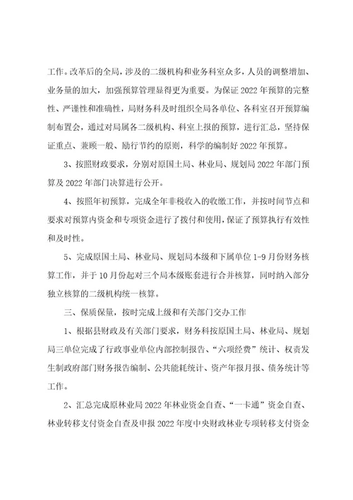 医院科室年终总结和计划(财务科2022年工作总结及2022年工作安排)