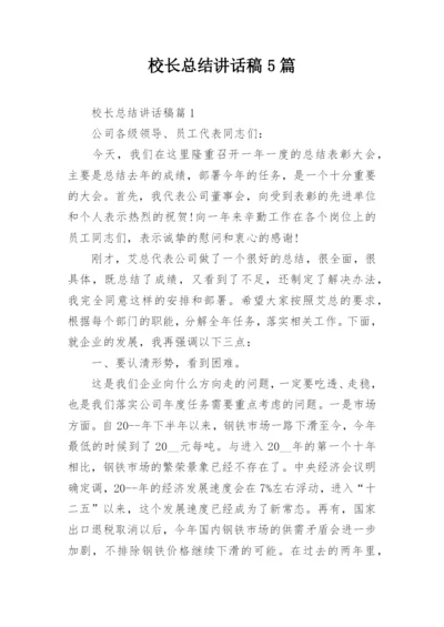 校长总结讲话稿5篇.docx