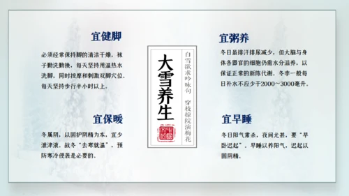 寒时大雪时节通用PPT模板