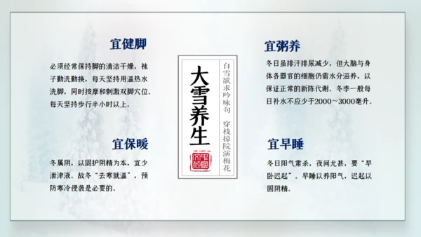 寒时大雪时节通用PPT模板