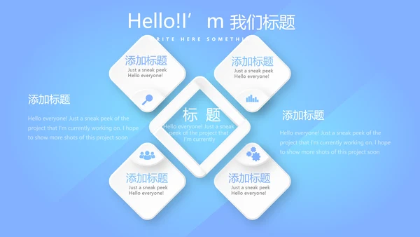 蓝色简约大方年科工作总结商务通用PPT动态模板
