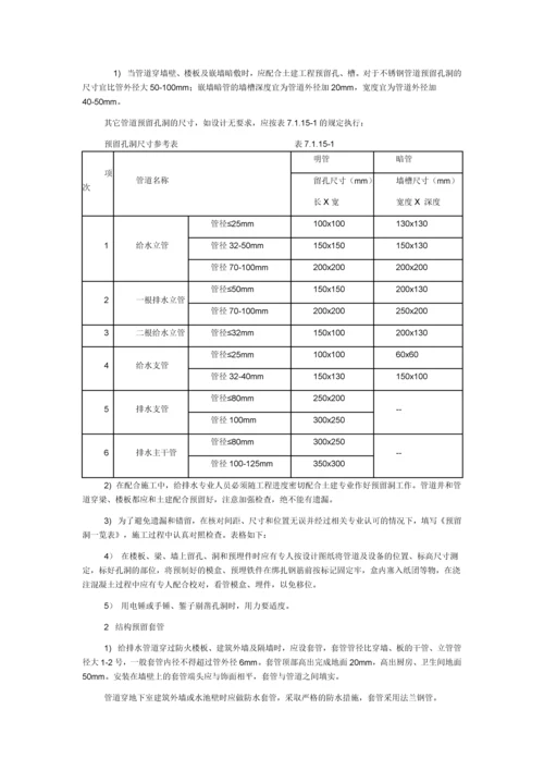 建筑给排水强电工程施工方案.docx