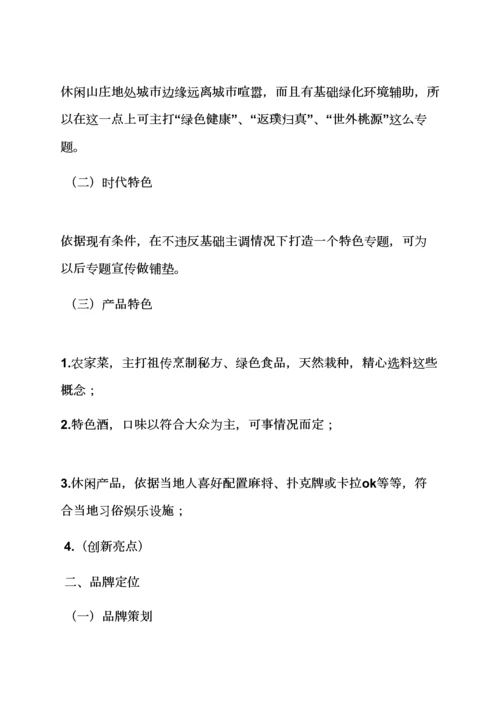 山作文之休闲山庄专业策划专项方案.docx