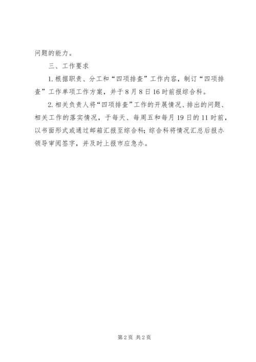 人防办四项排查工作方案.docx