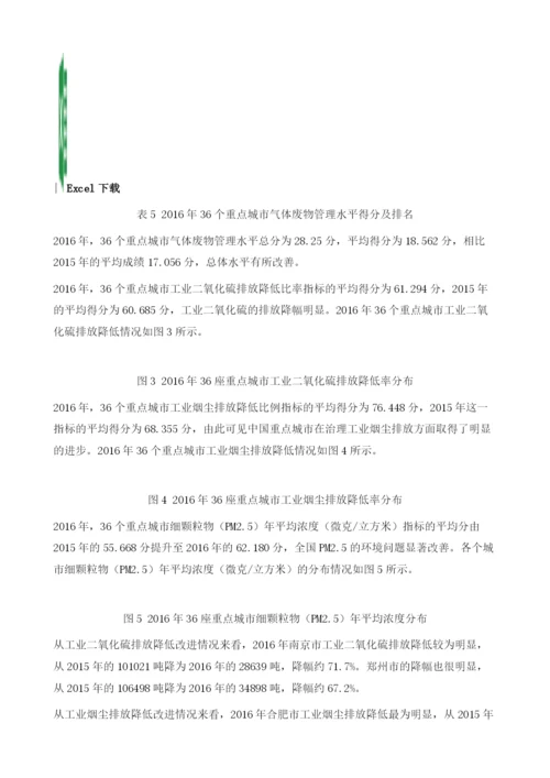 中国重点城市环境评价报告.docx