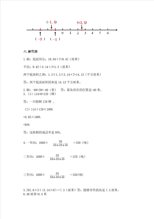 小升初六年级下册数学期末测试卷附参考答案典型题