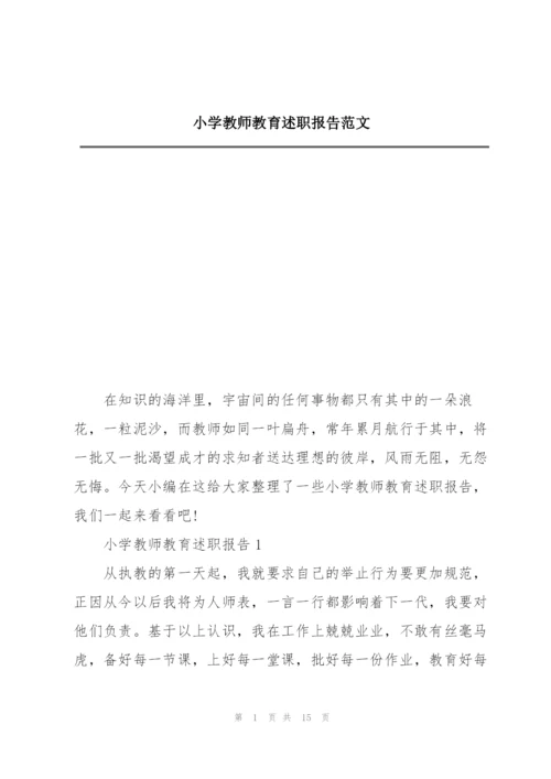 小学教师教育述职报告范文.docx