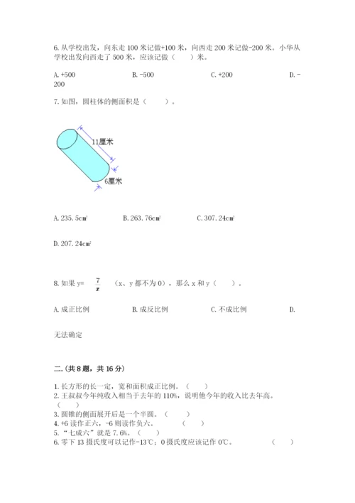 苏教版数学小升初模拟试卷精品【名师推荐】.docx