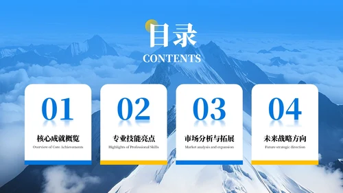 蓝色商务企业职位竞聘PPT模板