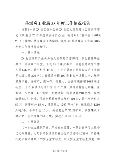 县煤炭工业局XX年度工作情况报告.docx