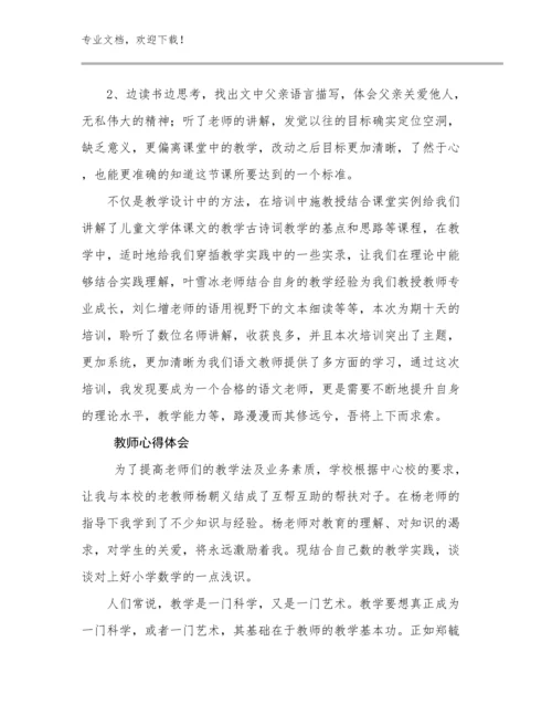 2023教师心得体会例文9篇.docx