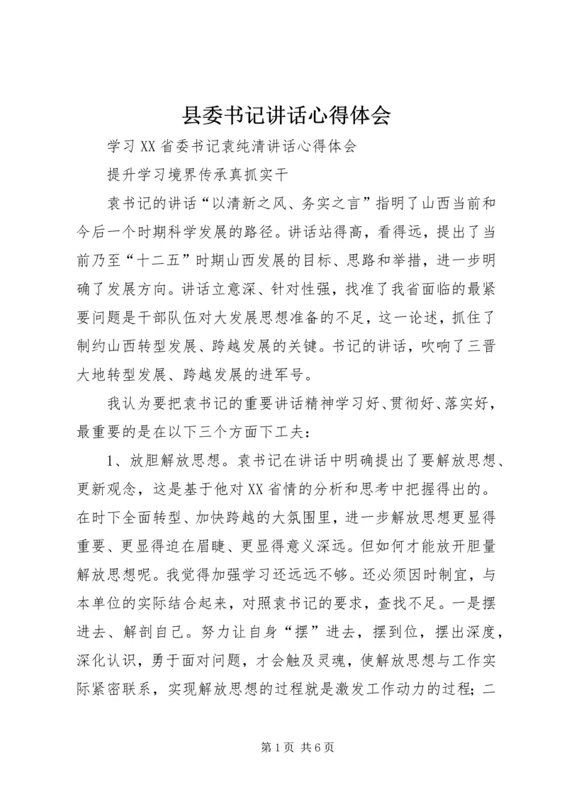 县委书记讲话心得体会 (3).docx
