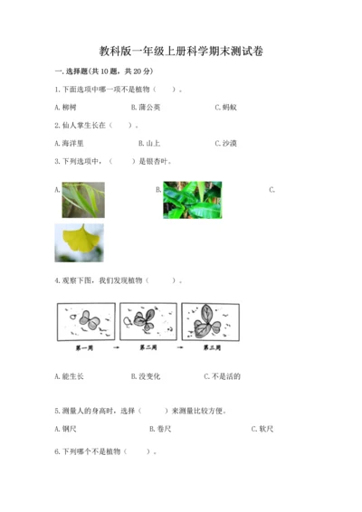 教科版一年级上册科学期末测试卷精品（能力提升）.docx