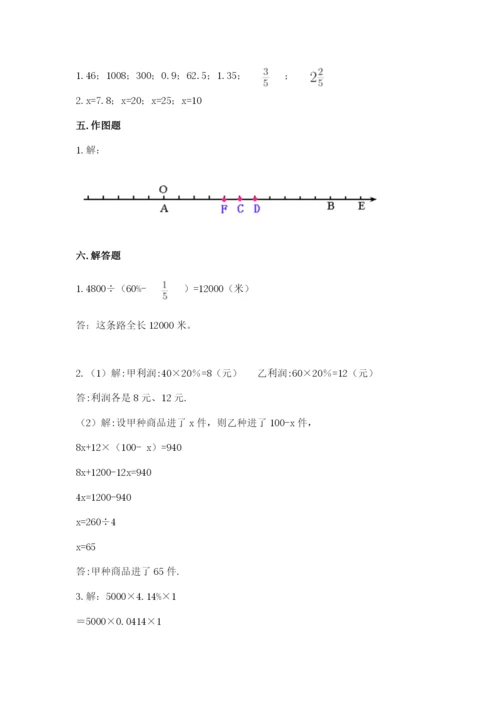 人教版六年级下册数学期末测试卷【模拟题】.docx