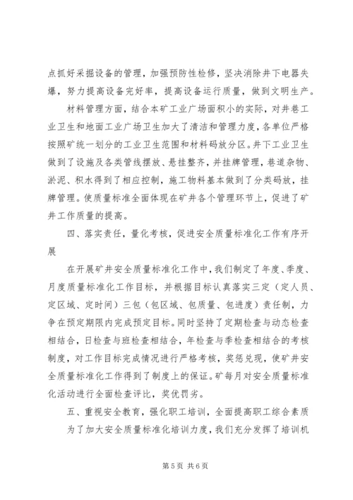 公司安全质量标准化经验交流材料.docx