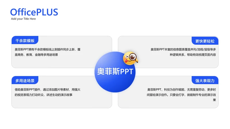 简约风总分关系4项PPT图文页