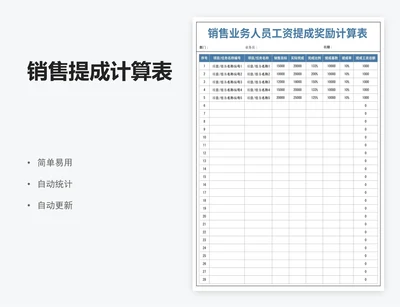 销售提成计算表