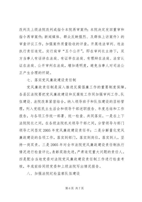 法院党风廉政建设和反腐败工作要点 (3).docx