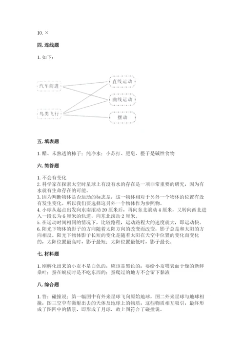 教科版科学三年级下册期末测试卷带答案（最新）.docx