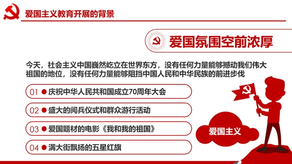 加强爱国主义教育弘扬爱国主义精神PPT模板