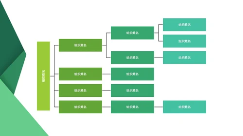 绿色几何商务关系图模板