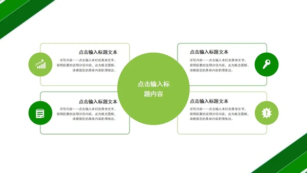 绿色简约几何形状教学教育培训PPT模板