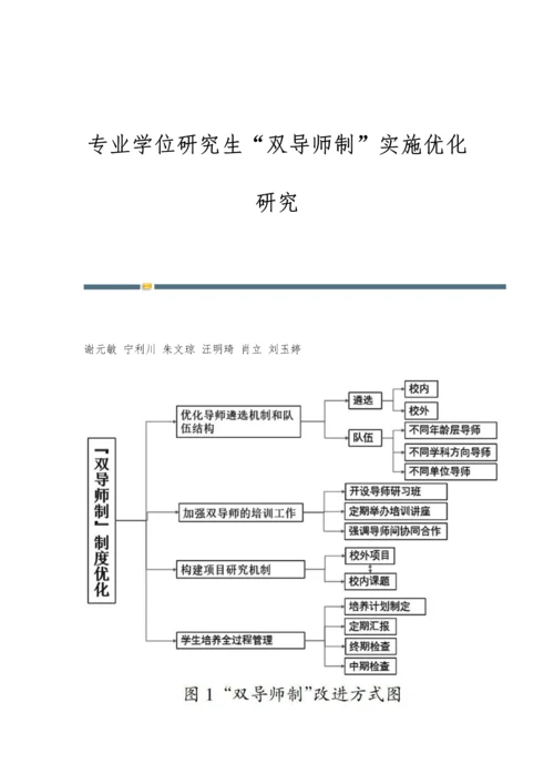 专业学位研究生双导师制实施优化研究.docx