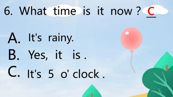 Unit3 Weather PartB Let’s learn & Let’s play 课件（共5