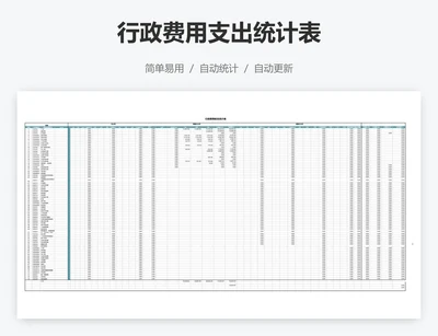 行政费用支出统计表