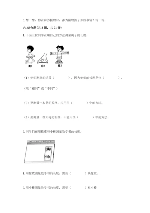 教科版一年级上册科学期末测试卷【达标题】.docx